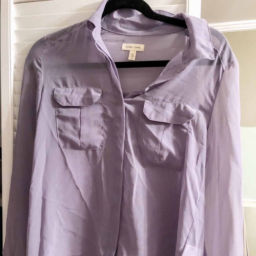 NEVER WORN SHEER LAVENDER SHIRT